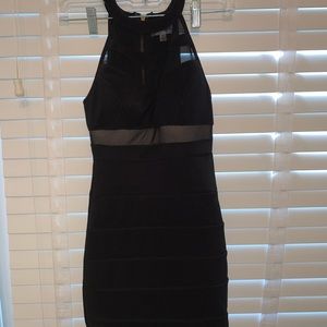 XXS Tight-fitting Black Dress